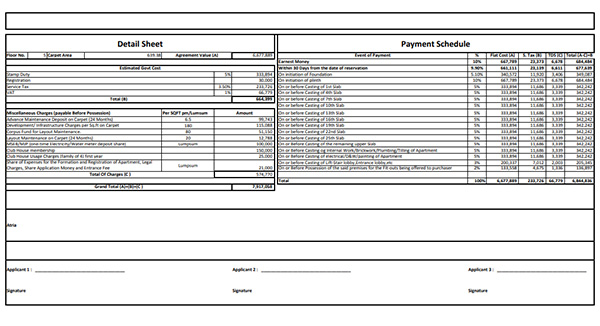 Kanakia Privasa Borivali West Costing Plan
